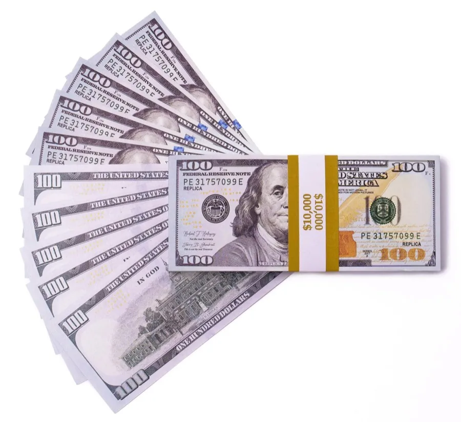 One-hundred-dollar marked prop stack